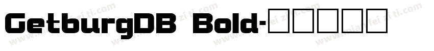 GetburgDB Bold字体转换